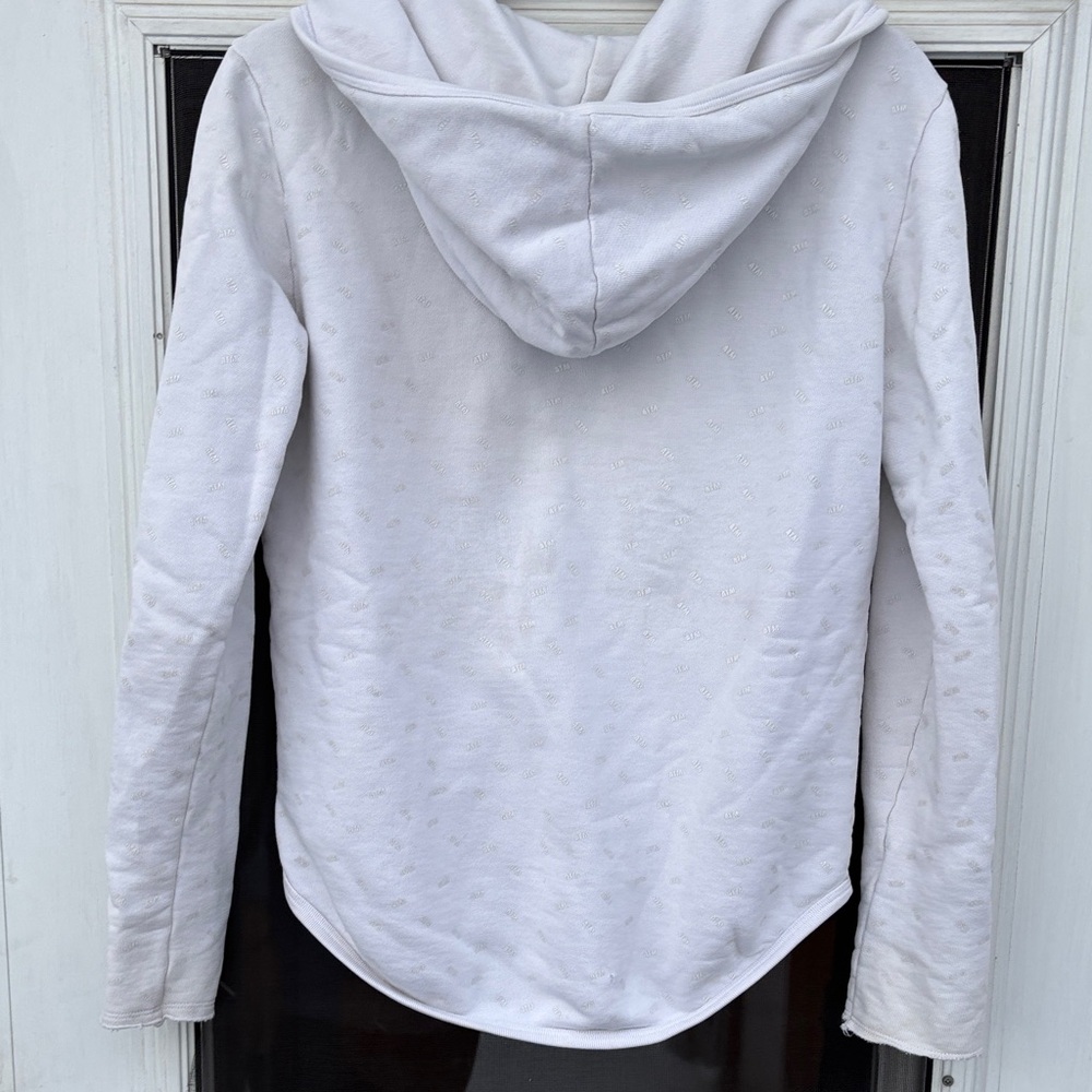 ATM Anthony Thomas Melillo Ladies Off White Pockets hood full Zip-Up Jacket-S - Picture 5 of 10